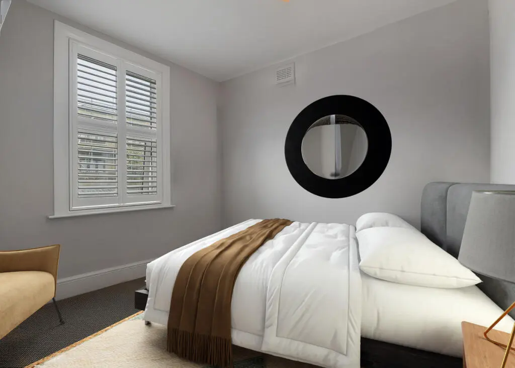 Full property refurbishment North London bedroom - premium interior finish