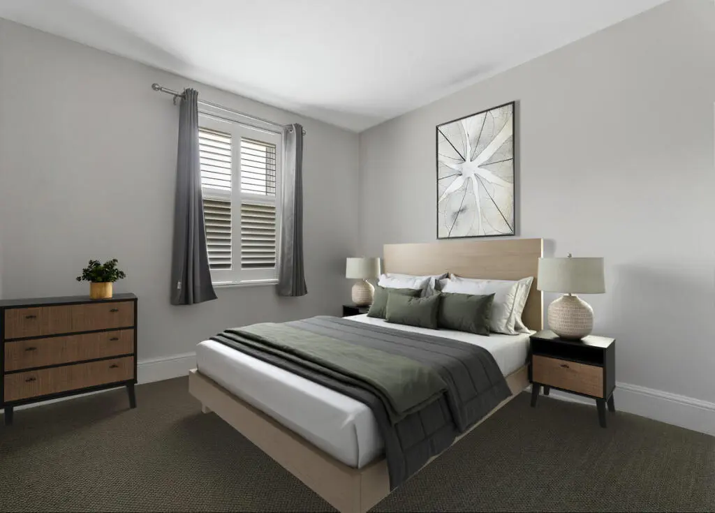 House refurbishment London bedroom after - premium bedroom finish Resale Refurbs
